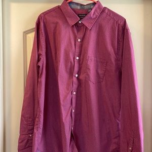 Geo Print Slim-Fit NeverTuck Shirt - XL